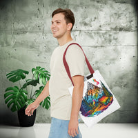 Load image into Gallery viewer, Vibrant Mountain Camping Tote Bag - Outdoor Adventure Travel Carryall, Nature Lover Shoulder Bag, Hiking Gear Tote, Wilderness Explorer
