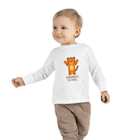 Load image into Gallery viewer, Toddler Tee — &#39;Kindness Is Cool&#39; Cute Tiger Long Sleeve
