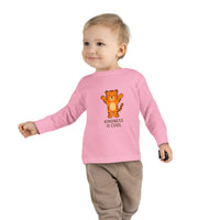 Load image into Gallery viewer, Toddler Tee — &#39;Kindness Is Cool&#39; Cute Tiger Long Sleeve
