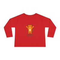 Load image into Gallery viewer, Toddler Tee — &#39;Kindness Is Cool&#39; Cute Tiger Long Sleeve
