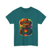 Load image into Gallery viewer, Pride Cowboy Bear T-Shirt | Rainbow LGBTQ+ Western Graphic Tee | Retro Gay Pride Shirt | Heart Glasses Bear | Yeehaw &amp; Be Gay Shirt
