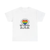 Load image into Gallery viewer, Pride Celebration Tee, Unisex Heavy Cotton Tee for LGBTQ+ Events, Polyamory Awareness Shirt, Rainbow Graphic T-Shirt, Festival Wear

