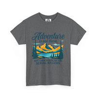 Load image into Gallery viewer, Adventure Awaits Unisex Heavy Cotton Tee | Perfect for Outdoor Lovers, Hiking, Travel, Funny Gift, Adventure T-Shirt, Nature Enthusiasts
