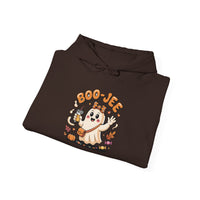 Load image into Gallery viewer, Cute Fall Tee – BOO-JEE Ghost Graphic – Spooky Season Apparel
