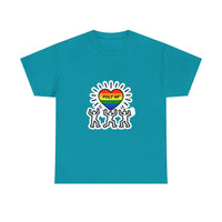 Load image into Gallery viewer, Pride Celebration Tee, Unisex Heavy Cotton Tee for LGBTQ+ Events, Polyamory Awareness Shirt, Rainbow Graphic T-Shirt, Festival Wear

