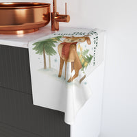 Load image into Gallery viewer, Christmas Themed Hand Towel - &quot;Oh Deer, Christmas is Here&quot;
