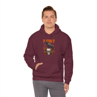 Load image into Gallery viewer, F Caw F Hoodie – Gothic Raven, Skull &amp; Pumpkin Halloween Hoodie

