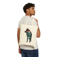 Load image into Gallery viewer, Wolf &amp; Wilderness Tote Bag, Wolf Print Canvas Tote, Eco-Friendly Shopping Bag, Nature Lover Gift, Wildlife Tote, Forest
