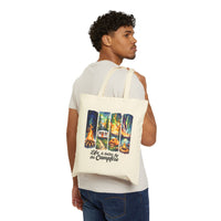 Load image into Gallery viewer, Campfire Tote Bag - Life is Better by the Campfire, Eco-Friendly Canvas, Camping Gear, Daily Use, Gift for Outdoor Lovers
