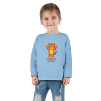 Load image into Gallery viewer, Toddler Tee — &#39;Kindness Is Cool&#39; Cute Tiger Long Sleeve

