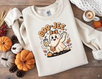 Load image into Gallery viewer, Cute Fall Tee – BOO-JEE Ghost Graphic – Spooky Season Apparel
