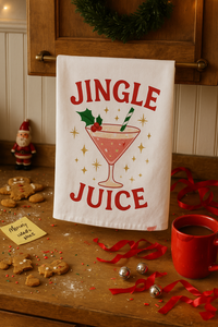 Load image into Gallery viewer, Jingle Juice Hand Towel - Festive Kitchen Decor for Holiday Entertaining
