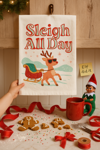 Load image into Gallery viewer, Christmas Hand Towel - Sleigh All Day
