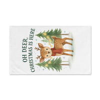 Load image into Gallery viewer, Christmas Themed Hand Towel - &quot;Oh Deer, Christmas is Here&quot;

