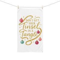 Load image into Gallery viewer, Festive Hand Towel - &quot;Don&#39;t Get Your Tinsel in a Tangle&quot;
