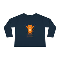 Load image into Gallery viewer, Toddler Tee — &#39;Kindness Is Cool&#39; Cute Tiger Long Sleeve
