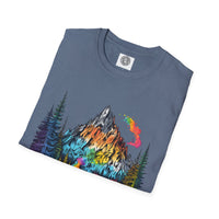 Load image into Gallery viewer, Colorful Mountain Camping T-Shirt - Perfect for Outdoor Lovers, Adventurers, Nature Enthusiasts, Camping Trips, Summer Festivals
