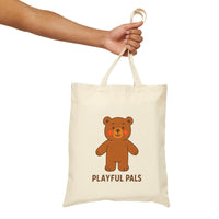Load image into Gallery viewer, Playful Pals Teddy Tote Bag — Cute Bear Canvas Shopper
