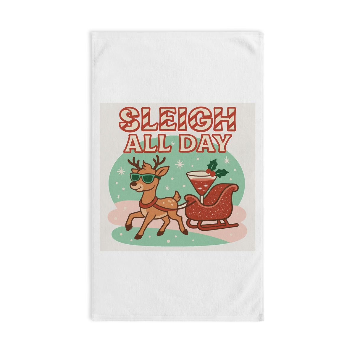 Christmas Hand Towel - Sleigh All Day