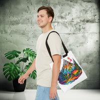 Load image into Gallery viewer, Vibrant Mountain Camping Tote Bag - Outdoor Adventure Travel Carryall, Nature Lover Shoulder Bag, Hiking Gear Tote, Wilderness Explorer
