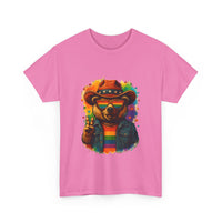 Load image into Gallery viewer, Pride Cowboy Bear T-Shirt | Rainbow LGBTQ+ Western Graphic Tee | Retro Gay Pride Shirt | Heart Glasses Bear | Yeehaw &amp; Be Gay Shirt
