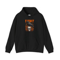 Load image into Gallery viewer, F Caw F Hoodie – Gothic Raven, Skull &amp; Pumpkin Halloween Hoodie
