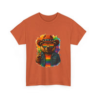 Load image into Gallery viewer, Pride Cowboy Bear T-Shirt | Rainbow LGBTQ+ Western Graphic Tee | Retro Gay Pride Shirt | Heart Glasses Bear | Yeehaw &amp; Be Gay Shirt
