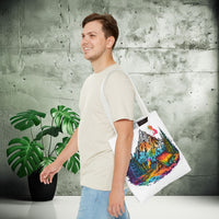 Load image into Gallery viewer, Vibrant Mountain Camping Tote Bag - Outdoor Adventure Travel Carryall, Nature Lover Shoulder Bag, Hiking Gear Tote, Wilderness Explorer
