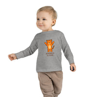 Load image into Gallery viewer, Toddler Tee — &#39;Kindness Is Cool&#39; Cute Tiger Long Sleeve
