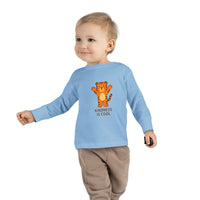 Load image into Gallery viewer, Toddler Tee — &#39;Kindness Is Cool&#39; Cute Tiger Long Sleeve
