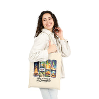 Load image into Gallery viewer, Campfire Tote Bag - Eco-Friendly Canvas Camping Gear, Life is Better by the Campfire, Outdoor Gift &amp; Daily Use Bag for Nature Lovers
