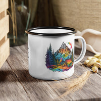 Load image into Gallery viewer, Enamel Camp Cup - Personalized Campfire Coffee Mug, Custom Hiking &amp; Travel Cup
