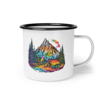 Load image into Gallery viewer, Enamel Camp Cup - Personalized Campfire Coffee Mug, Custom Hiking &amp; Travel Cup
