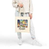 Load image into Gallery viewer, Campfire Tote Bag - Eco-Friendly Canvas Camping Gear, Life is Better by the Campfire, Outdoor Gift &amp; Daily Use Bag for Nature Lovers
