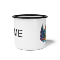 Load image into Gallery viewer, Enamel Camp Cup - Personalized Campfire Coffee Mug, Custom Hiking &amp; Travel Cup
